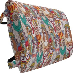 Ambesonne Almohada lumbar de apoyo para la espalda de perro, hipster, Bulldog Schnauzer, razas de pug, gafas, sombreros, bufanda, patrón de dibujos Ambesonne Almohada lumbar de apoyo para la espalda de perro, hipster, Bulldog Schnauzer, razas de pug, gafas, sombreros, bufanda, patrón de dibujos