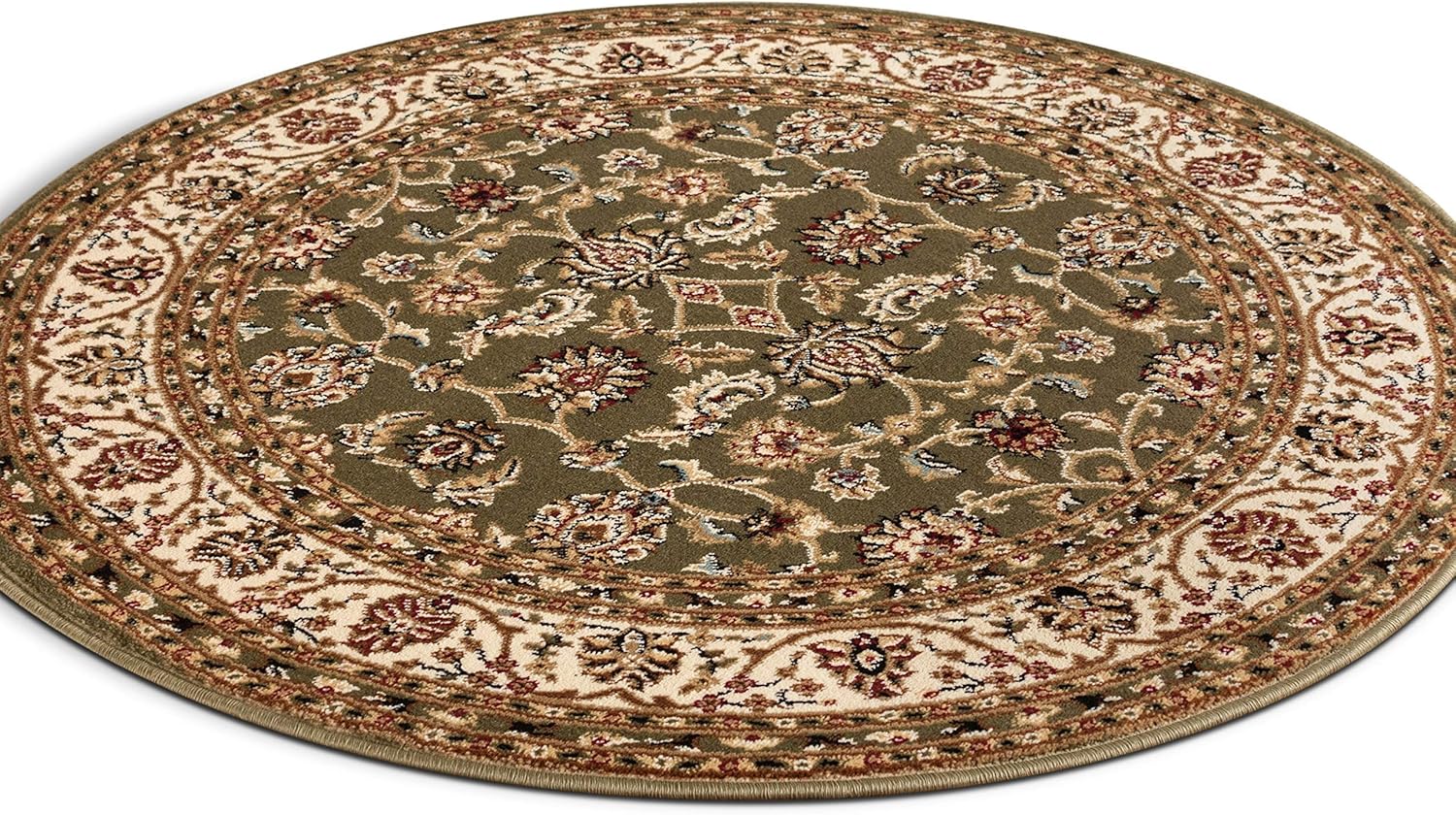Well Woven Alfombra oriental con diseño de flores persas,azul claro