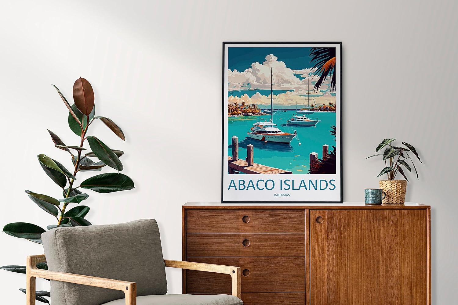 Abaco Islands Travel Print Wall Art Abaco Islands Wall Hanging Home Décor Abaco IslandsArt Lovers Wall Art Caribbean Travel Print
