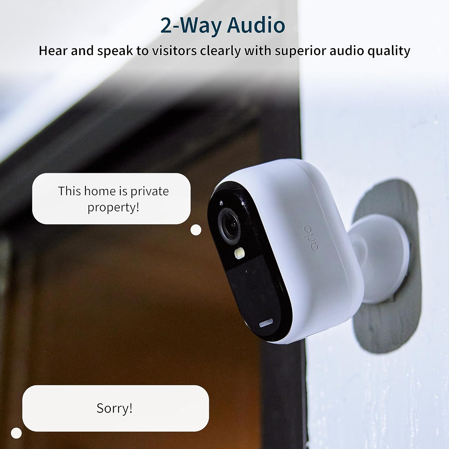 Arlo Essential 2K – Cámara de seguridad para exteriores (2 generación), paquete de 3, cámara inalámbrica para exteriores e interiores, foco