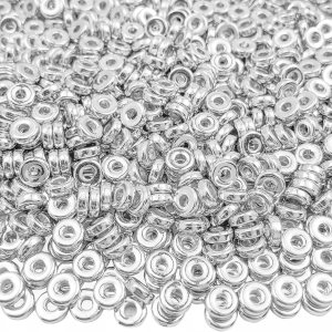 1200 cuentas espaciadoras de disco plano de 0.236 pulgadas redondas CCB Rondelle cuentas espaciadoras para pulseras, collares, joyas, manualidades 1200 cuentas espaciadoras de disco plano de 0.236 pulgadas redondas CCB Rondelle cuentas espaciadoras para pulseras, collares, joyas, manualidades