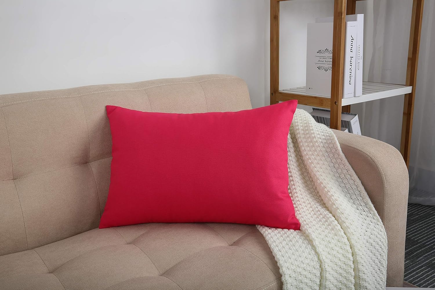 TangDepot – Funda de almohada hecha a mano 100% lona de algodón, Algodón, Rojo sandía
