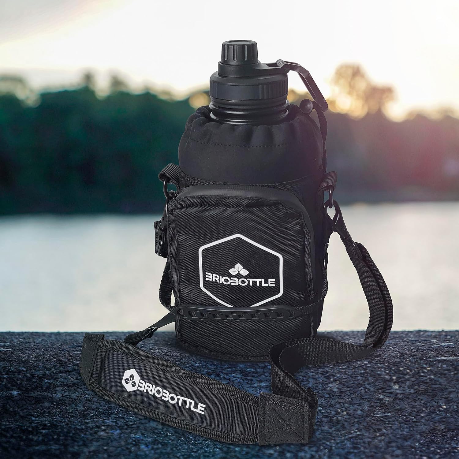 Correa para botella de agua – Bolsa de transporte para BrioBottle  de 64 oz – Correa de mano desmontable – Accesorios deportivos para senderismo,