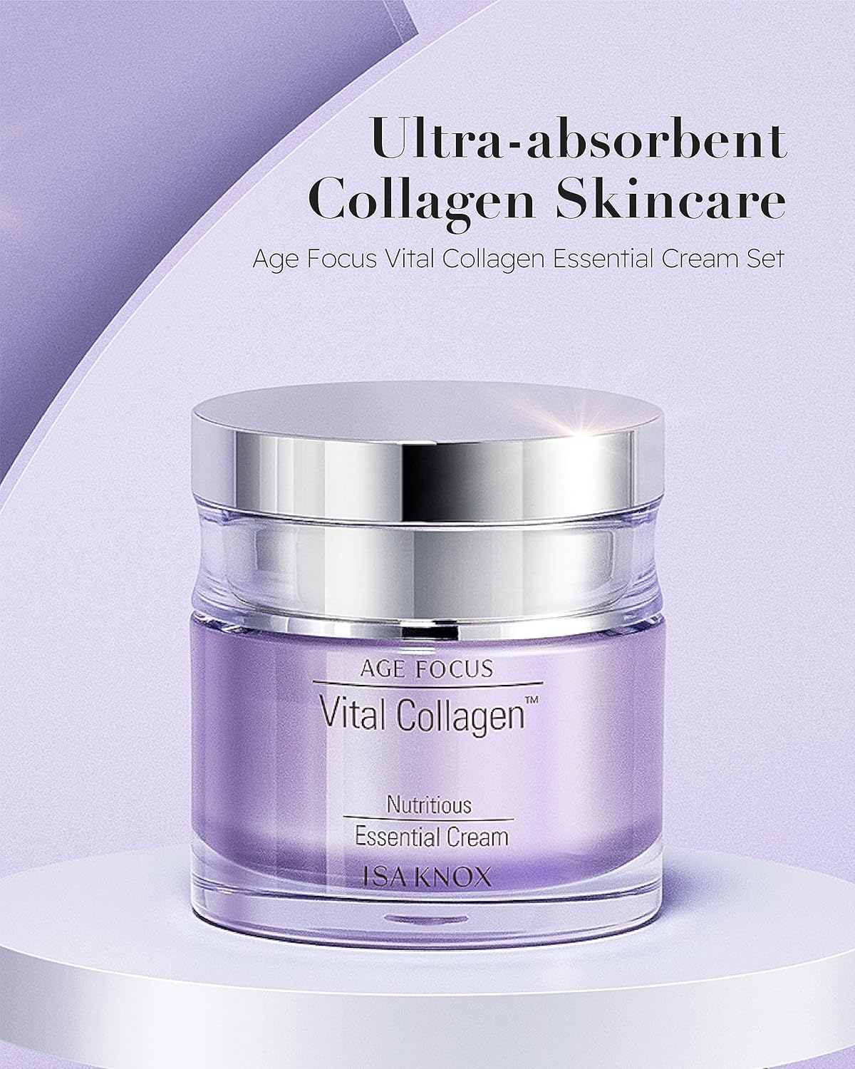 Isa Knox AGE FOCUS VITAL COLLAGEN Crema esencial (2.4 fl oz)  Cuidado de la piel coreano, hidratante por LG Beauty. Colágeno hidrolizado, vitaminas