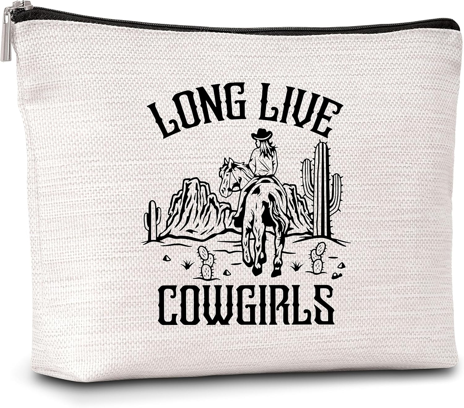 Bolsa de maquillaje de vaqueras, regalos occidentales para mujeres, bolsa de cosméticos de Rodeo del país occidental, regalo de amistad para