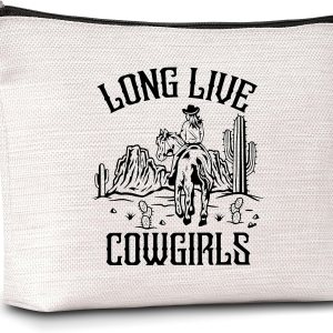 Bolsa de maquillaje de vaqueras, regalos occidentales para mujeres, bolsa de cosméticos de Rodeo del país occidental, regalo de amistad para Bolsa de maquillaje de vaqueras, regalos occidentales para mujeres, bolsa de cosméticos de Rodeo del país occidental, regalo de amistad para