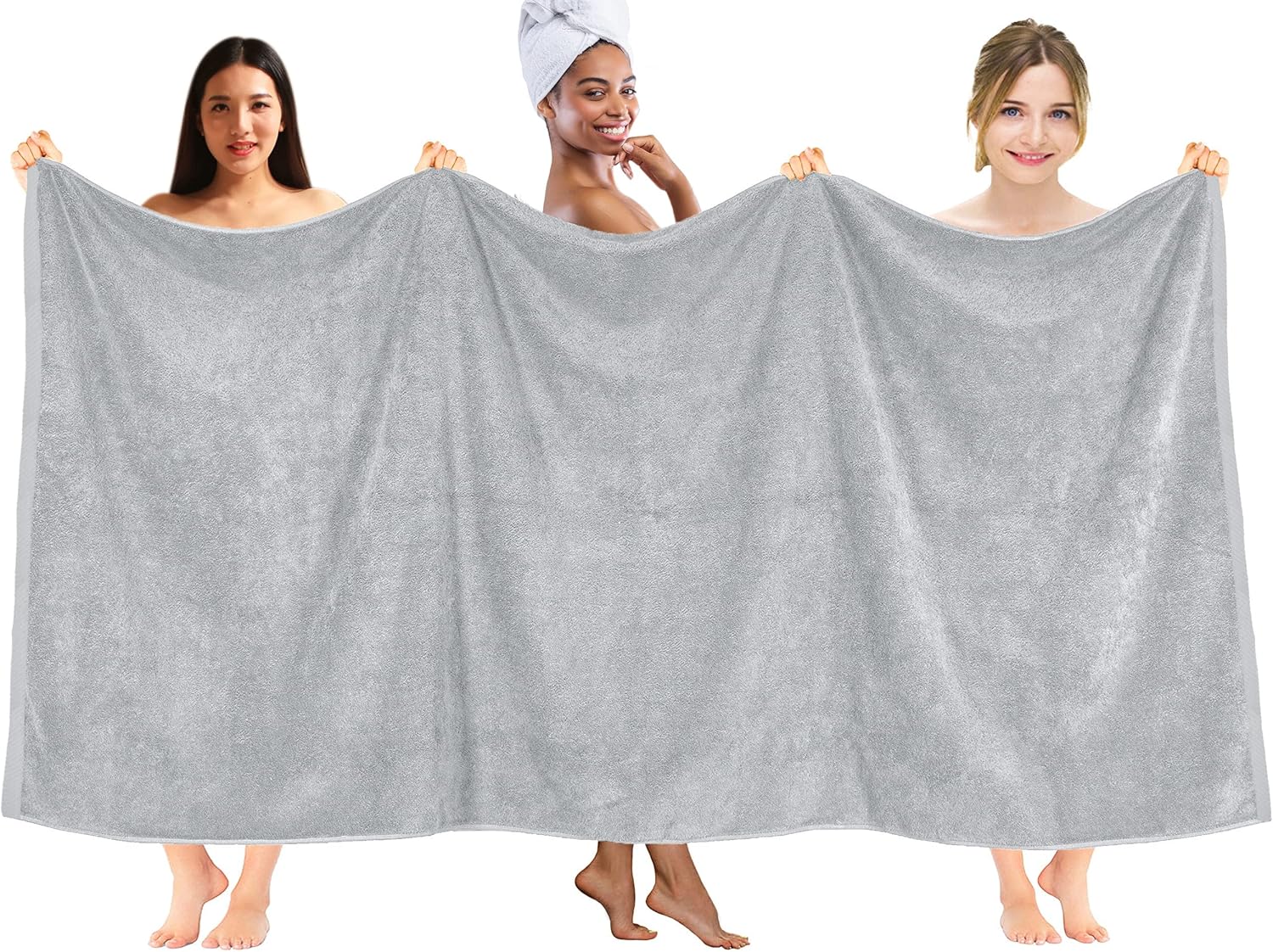 DAN RIVER Toalla de baño extragrande 100% algodón de 40 x 80 pulgadas, paquete de 1  toalla de baño extragrande de 21.16 ozm, altamente absorbente y