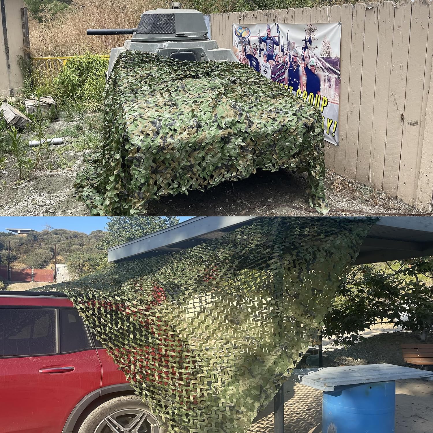 Red de camuflaje de camuflaje de 20 x 20 pulgadas, 10 x 20 pulgadas, 10 x 10 pulgadas, rollo a granel de arpillera de camuflaje para caza, ciego,