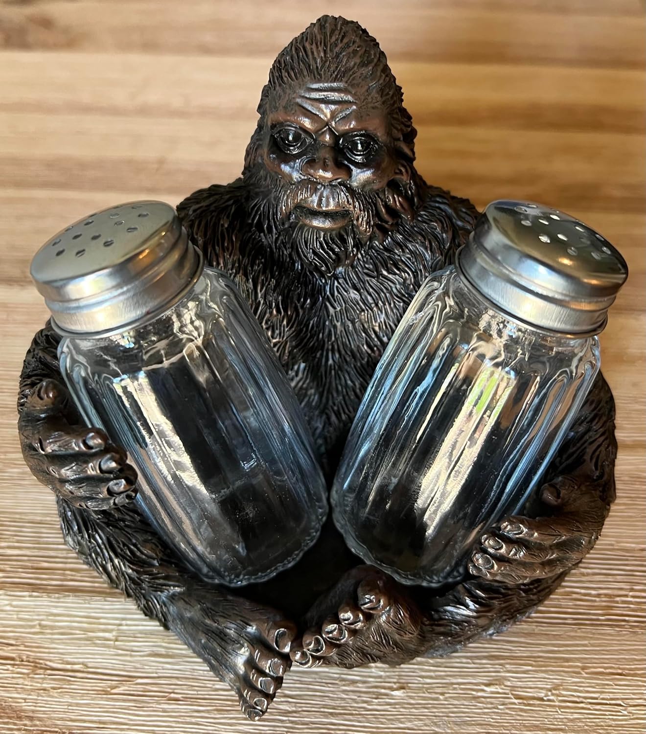 Bigfoot Sasquatch – Juego de salero y pimentero, decoración artística de montaña cabaña
