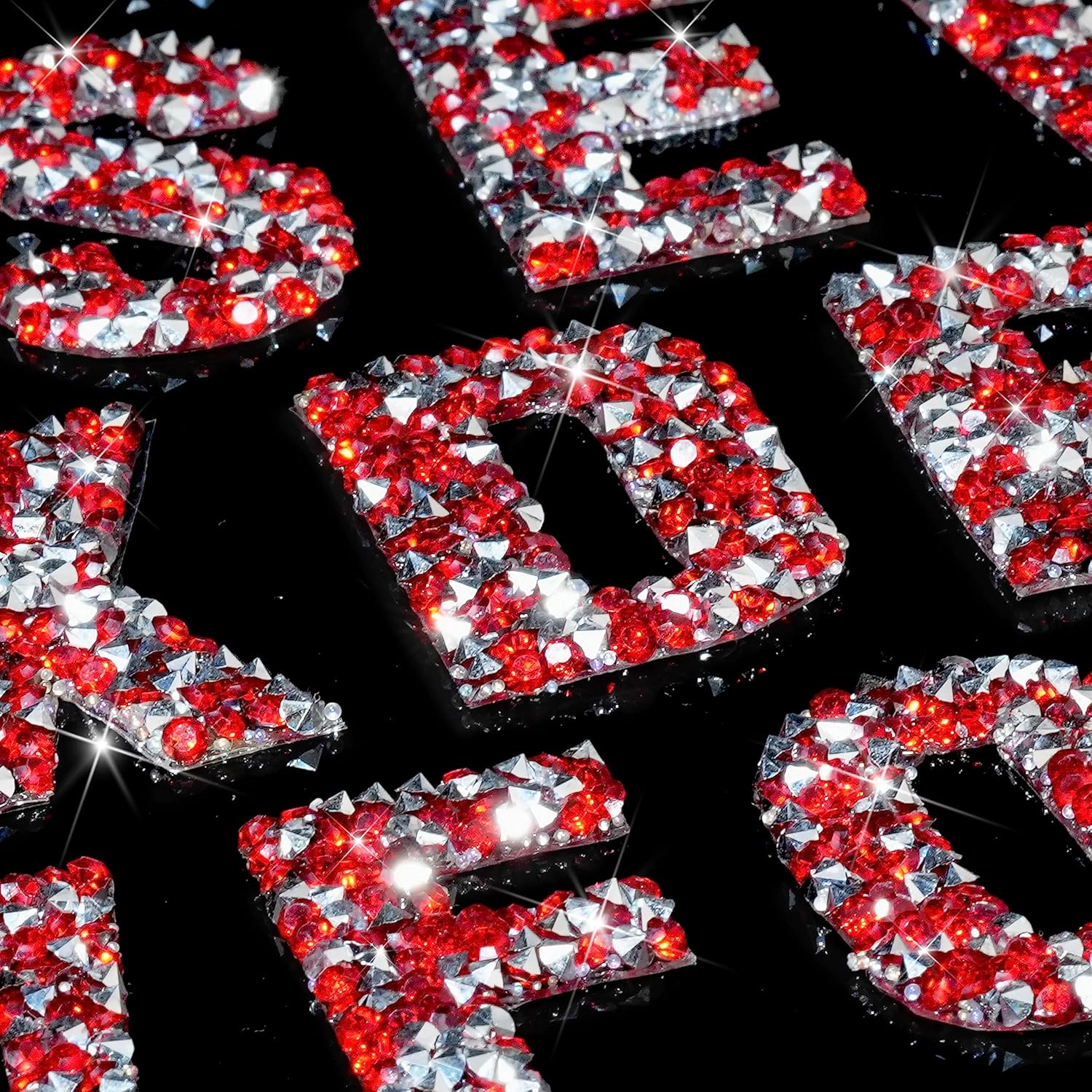 Locacrystal 68 calcomanías de resina con diamantes de imitación del alfabeto, letras de la A a la Z, calcomanías autoadhesivas para decoración de