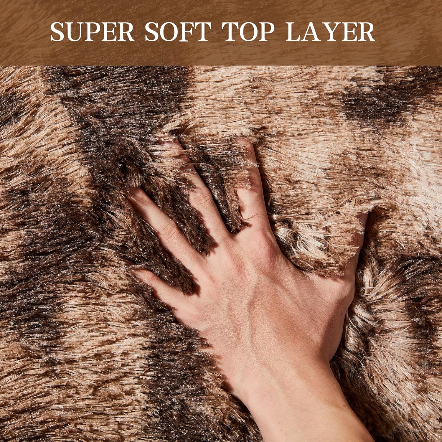 Alfombras de área de 6 x 9 pies para sala de estar, alfombras peludas ultra suaves, antideslizantes, suaves y esponjosas, alfombras de dormitorio