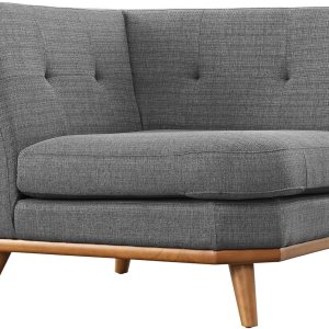 Modway Engage – Sofá seccional en forma de L, tapizado moderno, color gris, Tela Modway Engage – Sofá seccional en forma de L, tapizado moderno, color gris, Tela