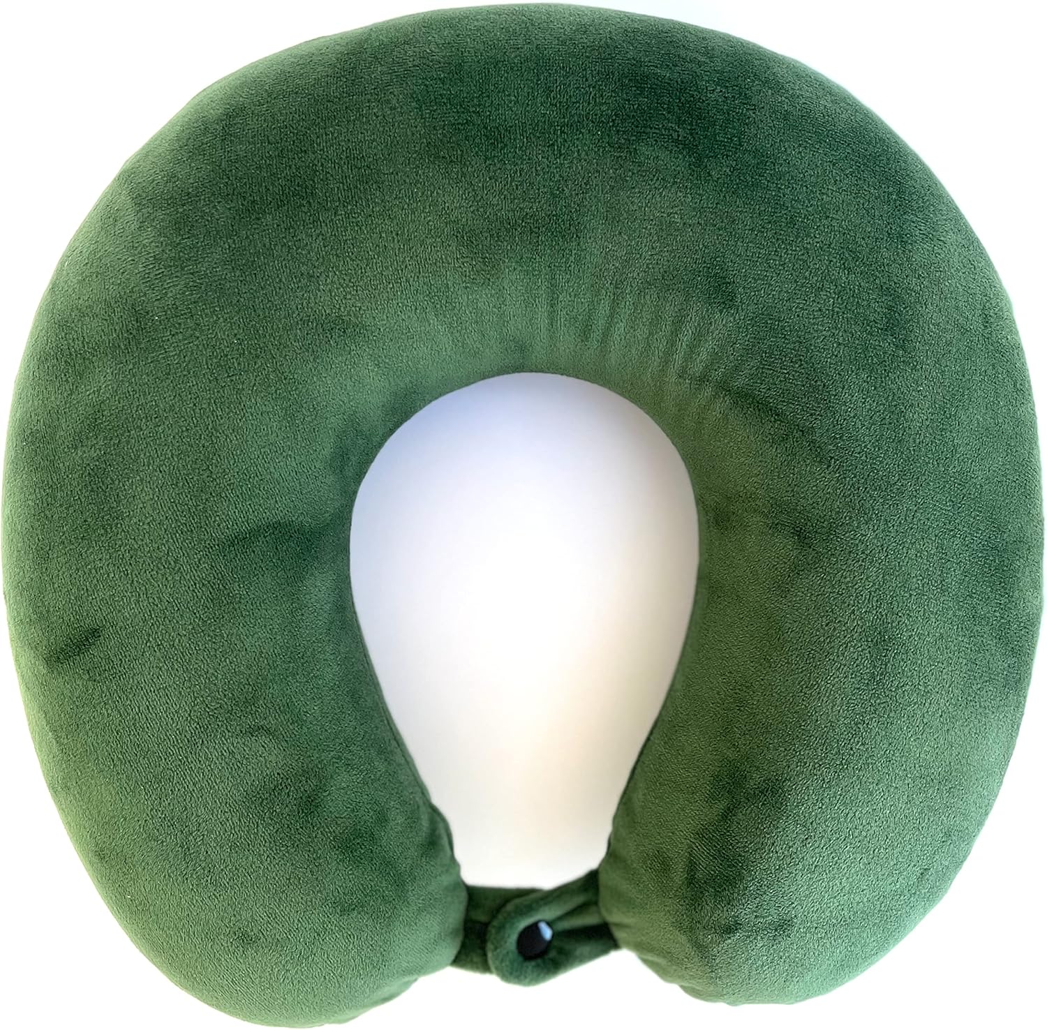 Almohada de cuello de espuma viscoelástica de viaje con correa a presión, para avión, tren o coche, funda cómoda y suave, funda extraíble, lavable a