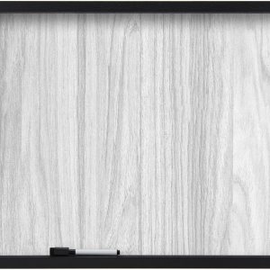 Mikasa Tablero blanco con estampado de grano de madera enmarcado, incluye 1 marcador Mikasa Tablero blanco con estampado de grano de madera enmarcado, incluye 1 marcador