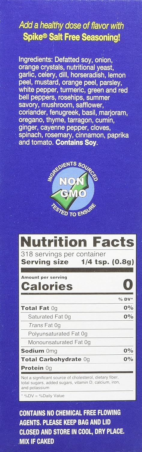 Spike All Natural Seasoning – Caja de 9 onzas sin sal