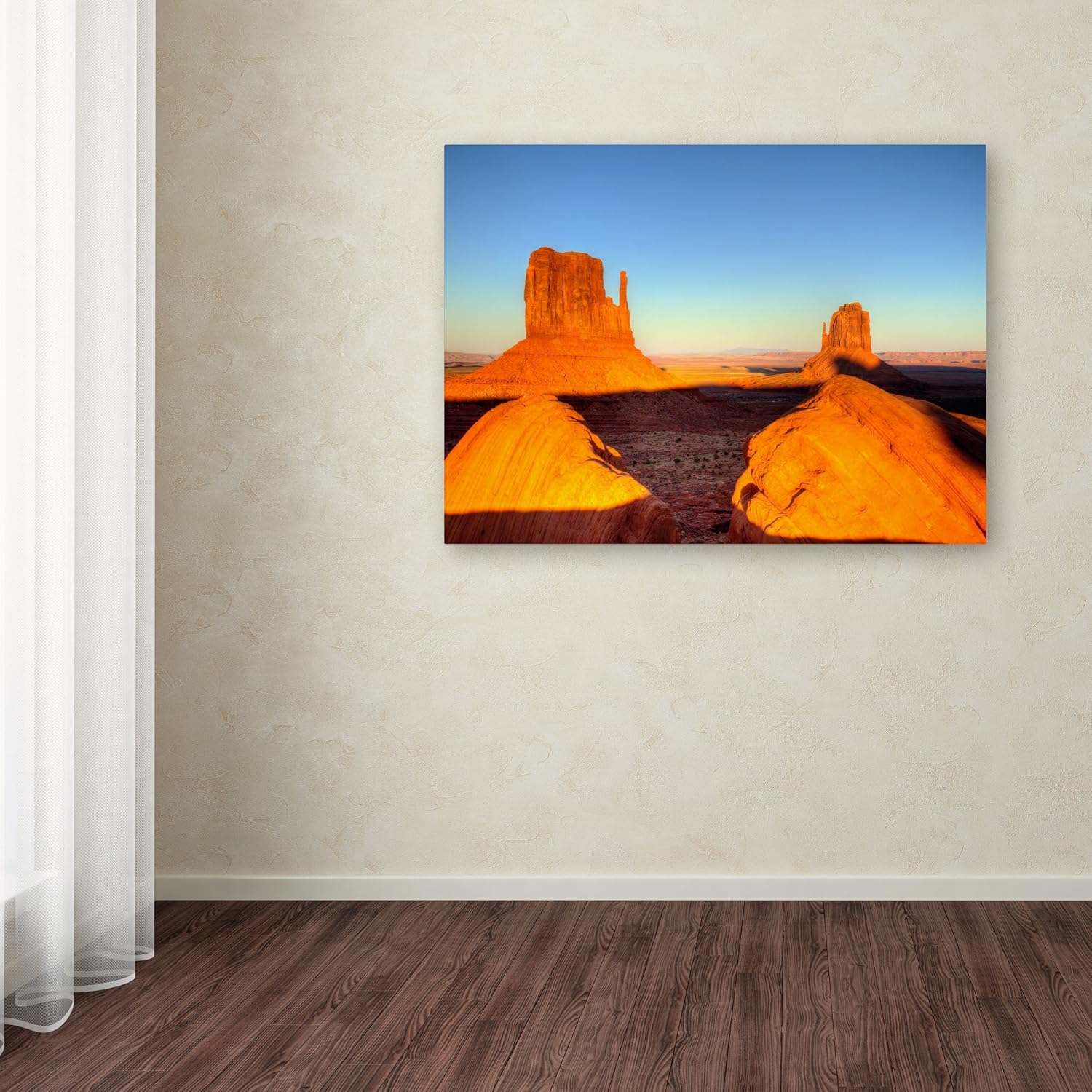 Lienzo decorativo para pared de Monument Valley Sunset de Pierre Leclerc, 14 x 19 pulgadas