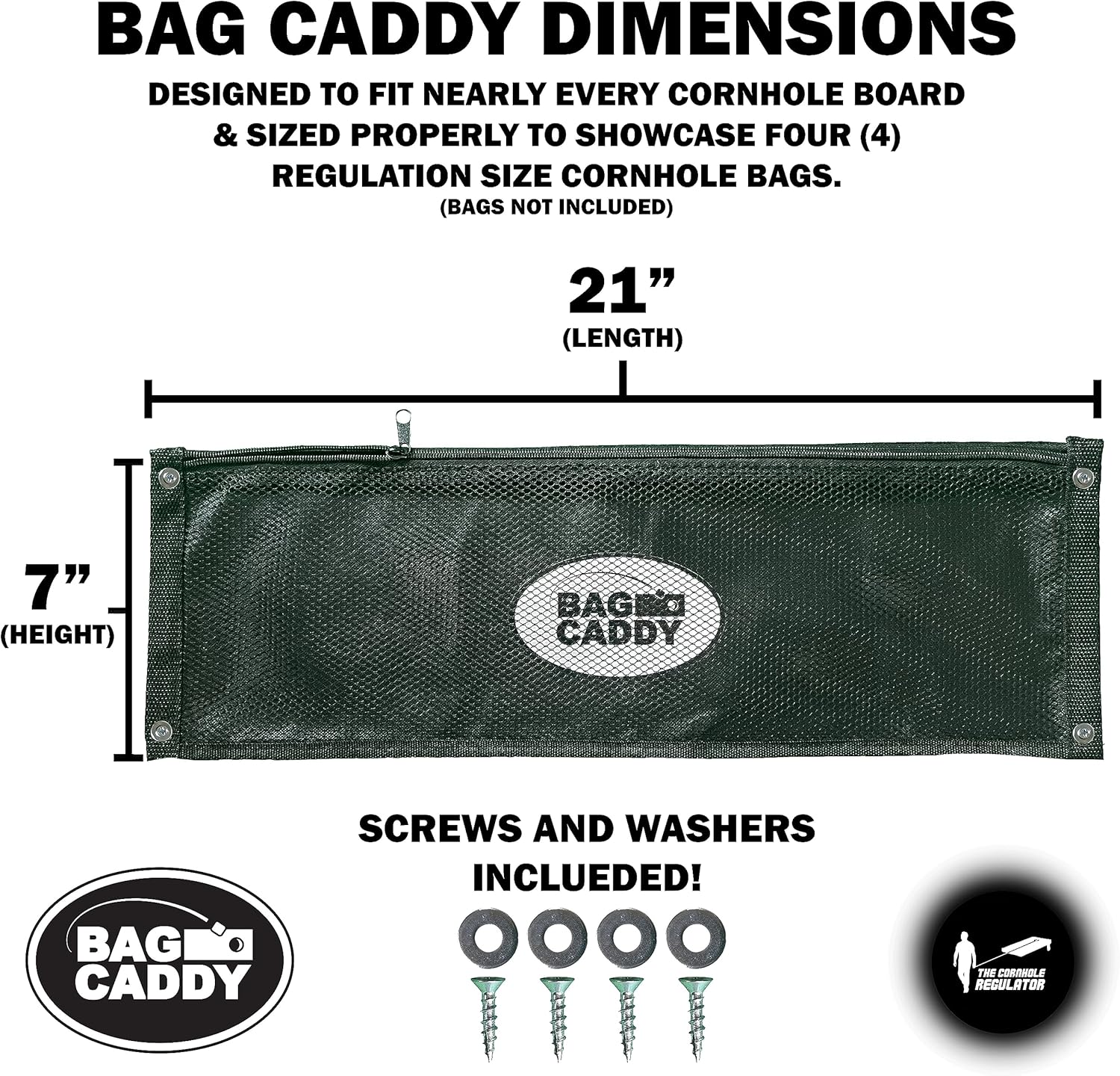 Bolsa de Cornhole Caddy (paquete doble)  Almacenamiento de bolsas de maíz  Accesorios para tableros de Cornhole