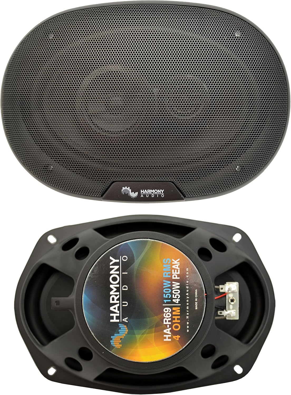 Harmony Audio R69 Compatible con Jeep Grand Cherokee 2014-2020 Kit de audio de repuesto de altavoz delantero y trasero para automóvil con arnés