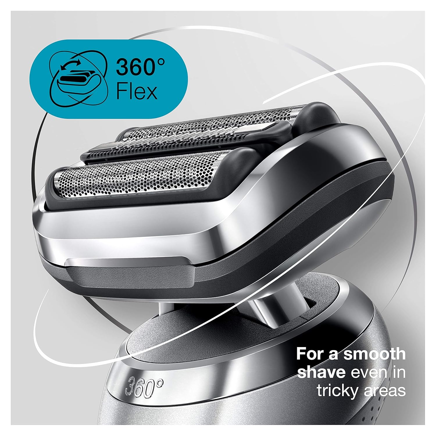 Braun Maquinilla de afeitar eléctrica para hombres, Series 7 360 Flex Head Foil Shaver con recortadora de barba de precisión, recargable, funda