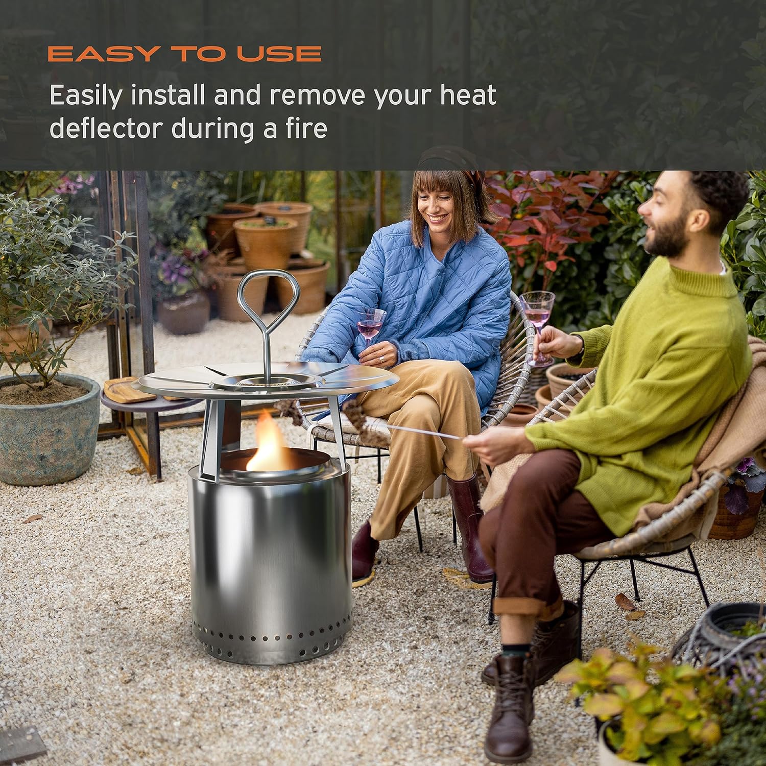 Hickory Summit Mango para deflector de calor de estufa individual – Compatible con deflector de estufa Yukon, Bonfire, Canyon y Ranger Solo Stove –