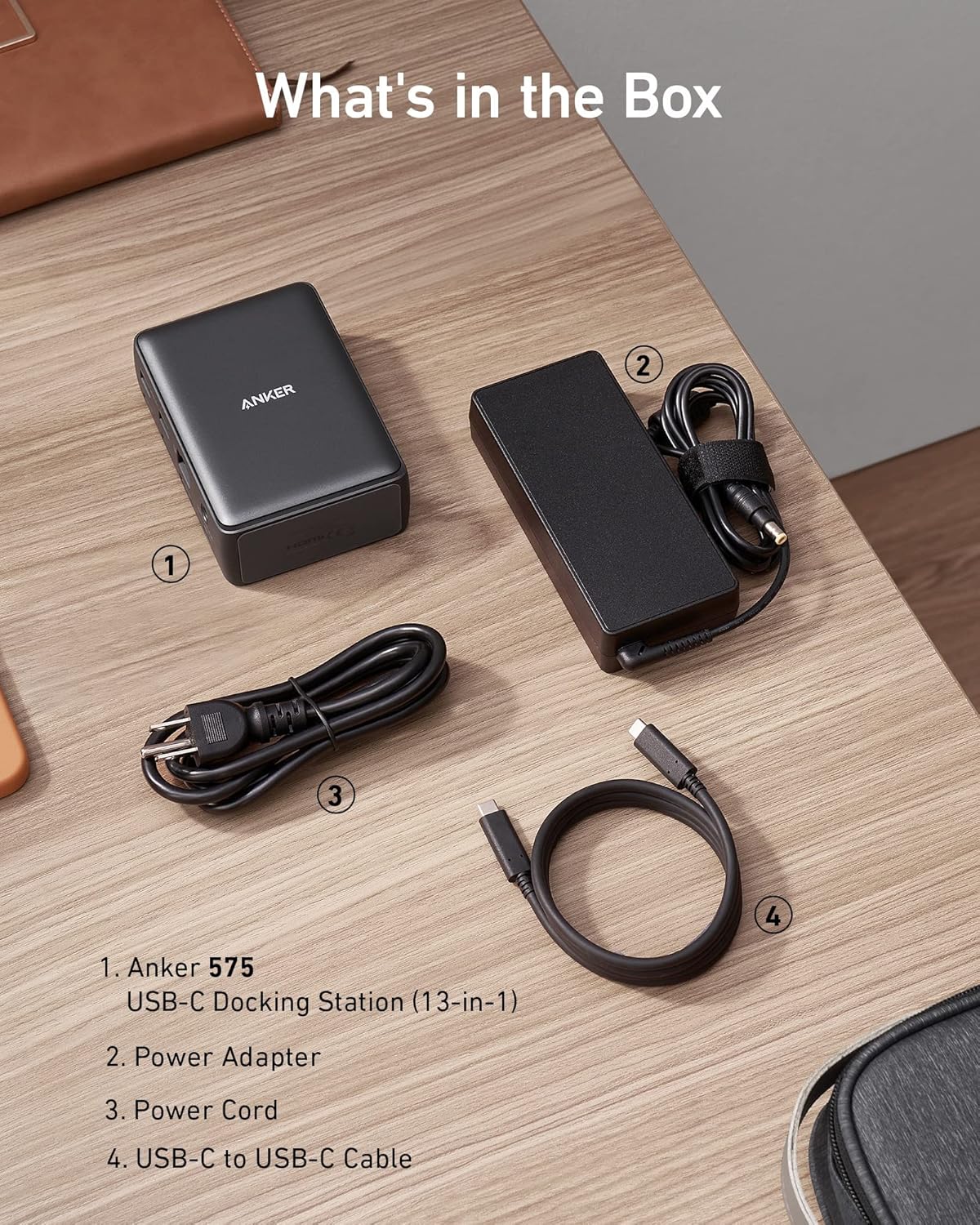 Anker Estación de acoplamiento, estación de acoplamiento Anker 575 USB-C (13 en 1), pantalla triple, HDMI 4K, USB-C de 10 Gbps y datos USB-A de 5