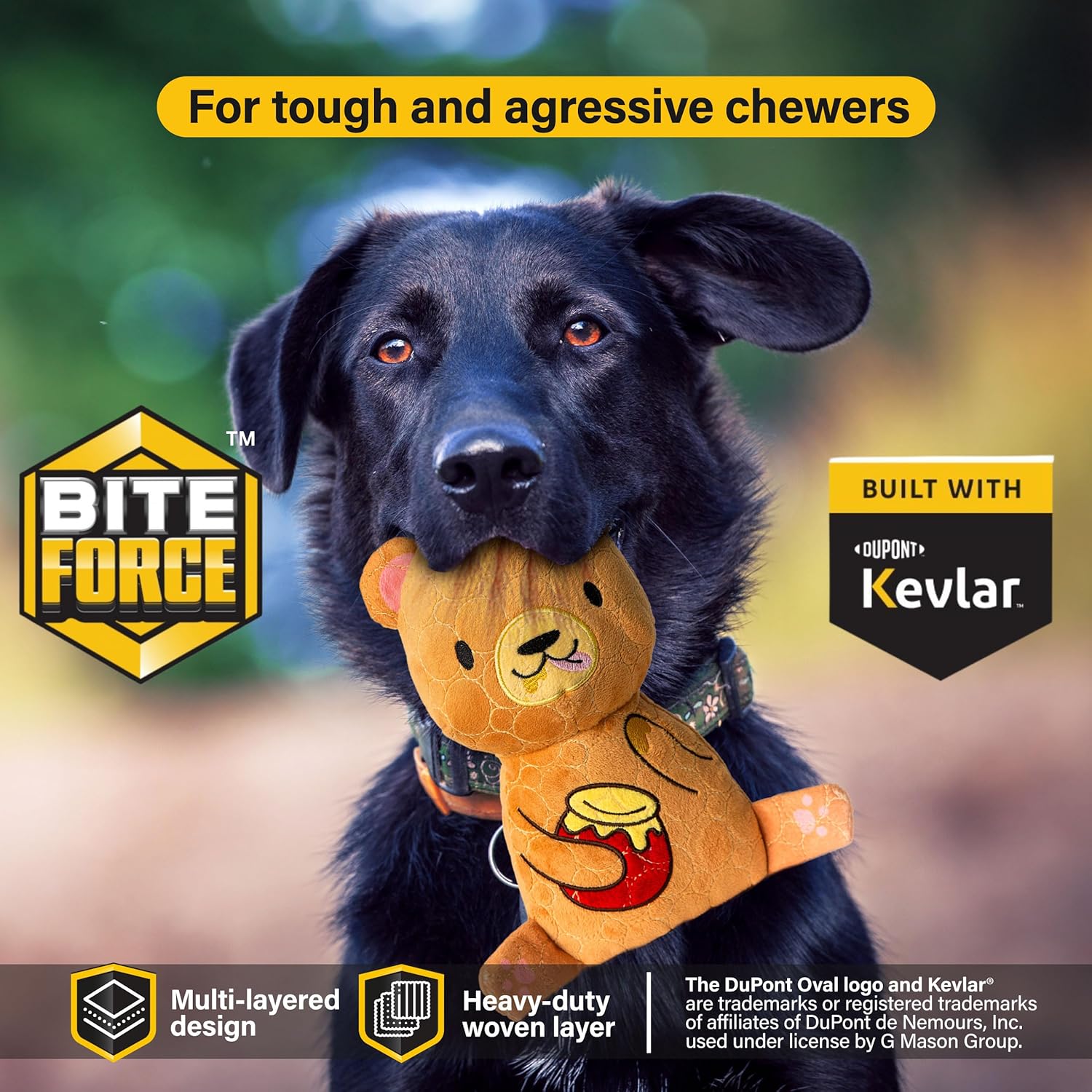 Juguetes para perros para masticadores agresivos construido con Kevlar Fun Animal Super Chewer Dog Toys, juguetes fuertes para perros grandes,