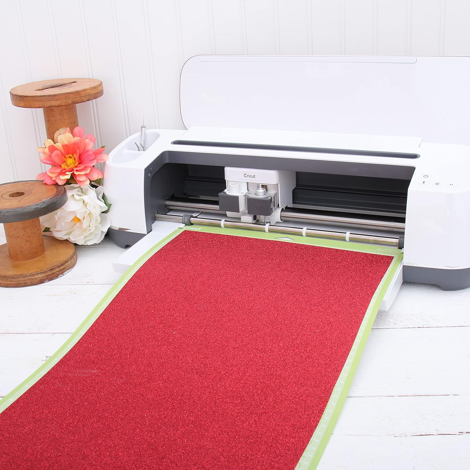 Threadart Película de vinilo de transferencia de calor marrón HTV  Colores con purpurina  Rollo de corte personalizado de 20 pulgadas de ancho por