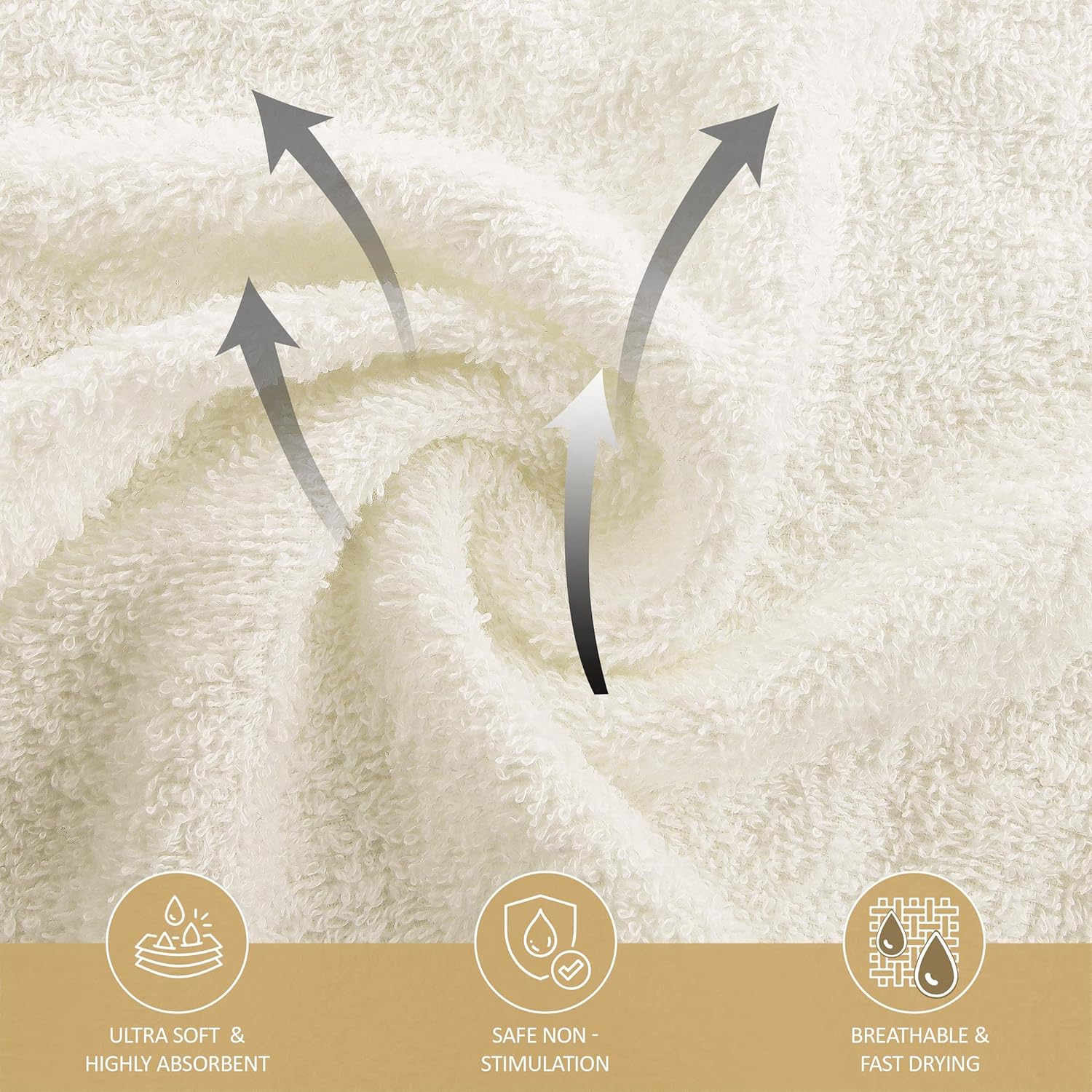 Utopia Towels – Juego de 12 paños de viscosa de lujo (12 x 12 pulgadas), 100% algodón hilado en anillo, altamente absorbentes y suaves al tacto,