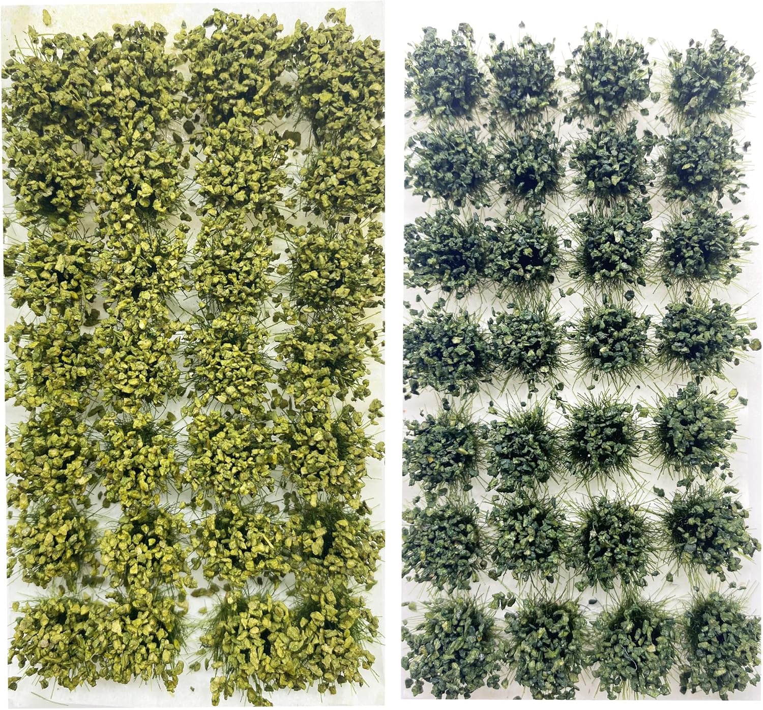 Cayway 49 unidades de césped estático modelo de mechones de césped artificial ferroviario, grupos de vegetación para bricolaje, arquitectura, modelo
