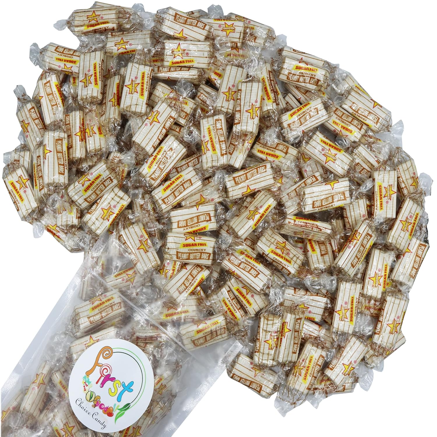 FirstChoiceCandy Barra de mantequilla de maní sin azúcar 2 libras