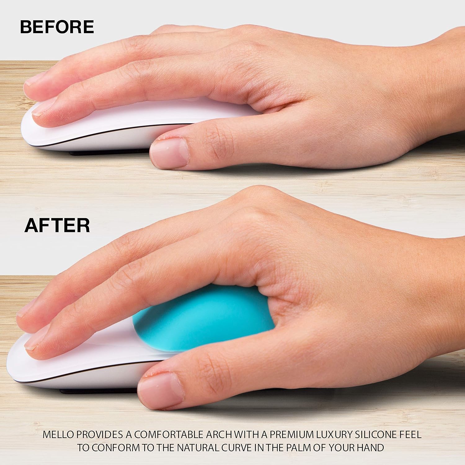 ELEMENTING Mello – Cojín de silicona compatible con Apple Magic Mouse 1 y 2 (rosa ultra caliente)
