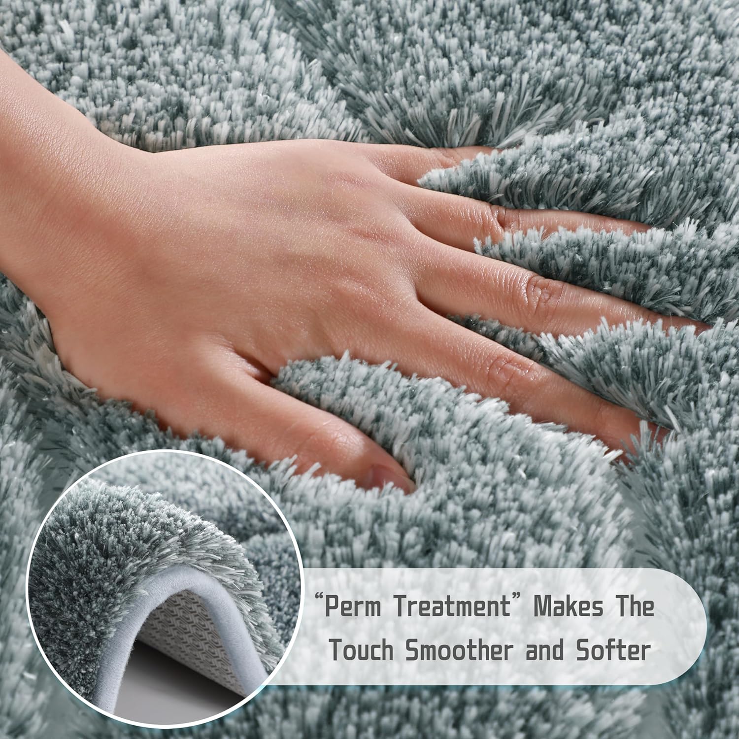 Yimobra Alfombras de inodoro en forma de U, tapete de microfibra de lujo, extra grueso y suave, tapete de baño para inodoro, tapete de baño cómodo,