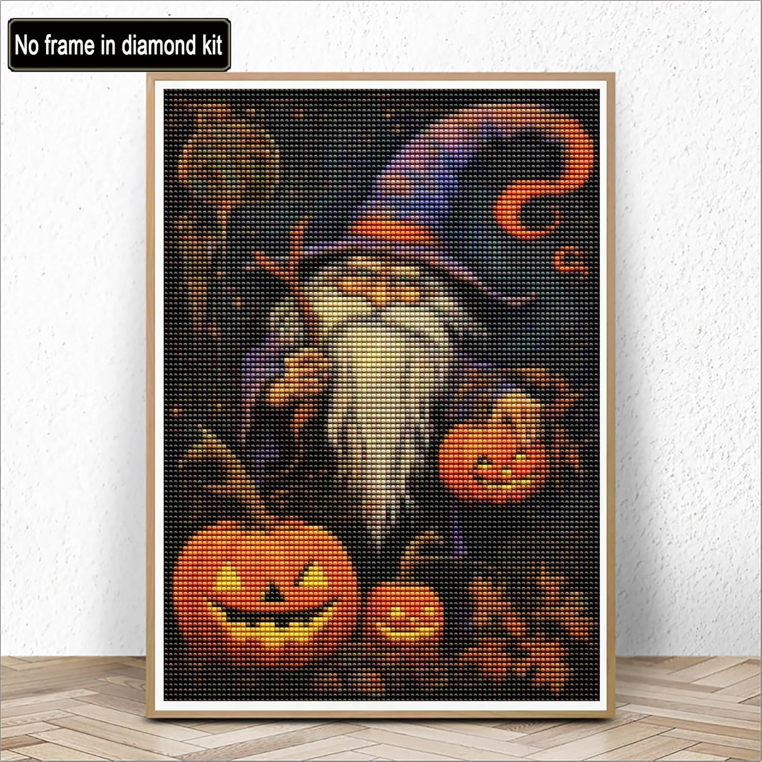 Kaliosy Kits de pintura de diamantes 5D para adultos, calabaza de Halloween por números, pintura con diamantes, mago de arte para bricolaje, taladro