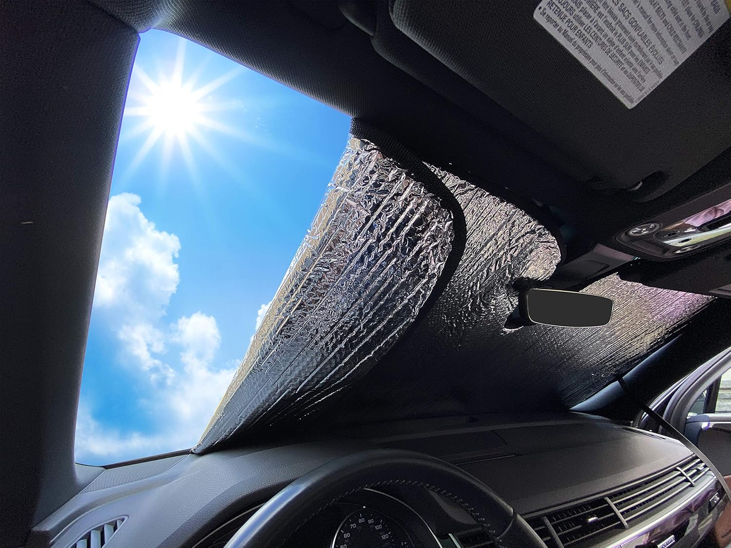 YelloPro Auto Protector de parasol reflectante para parabrisas delantero de automóvil para Toyota Corolla Hatchback 2019, 2020, 2021, 2022, 2023,