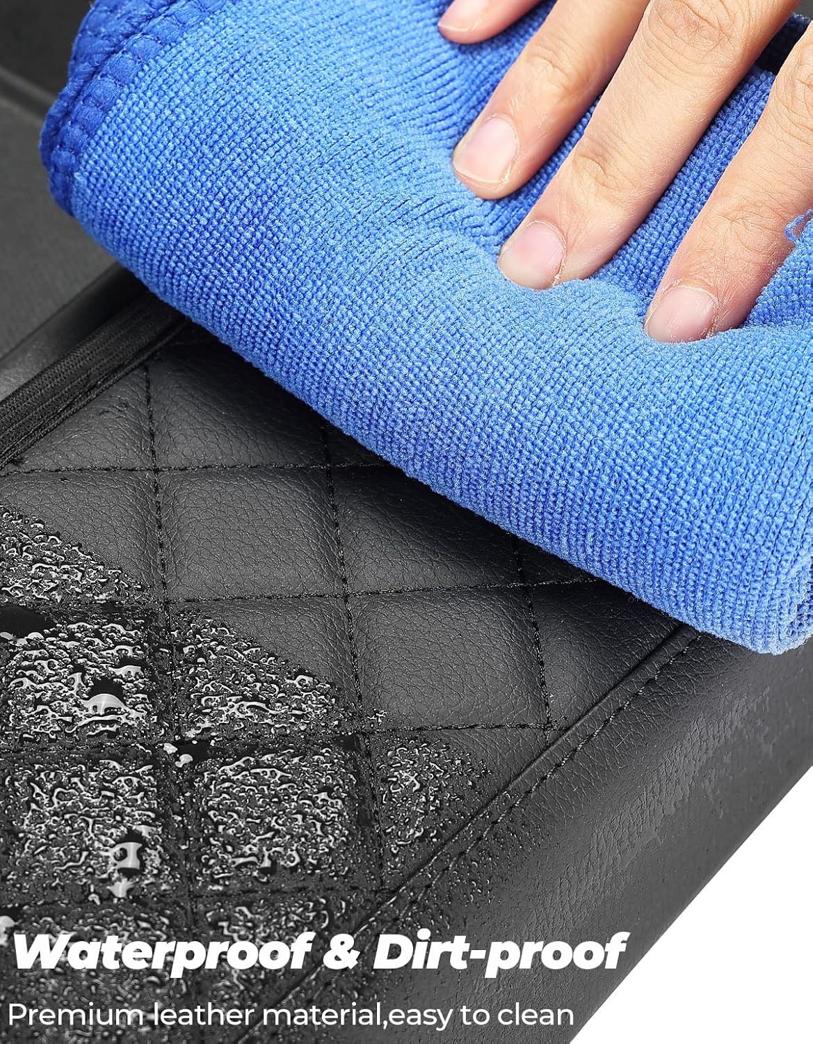 ISSYAUTO Funda de consola central compatible con Silverado Sierra Jump Seat 2019-2024 Funda de cuero para reposabrazos