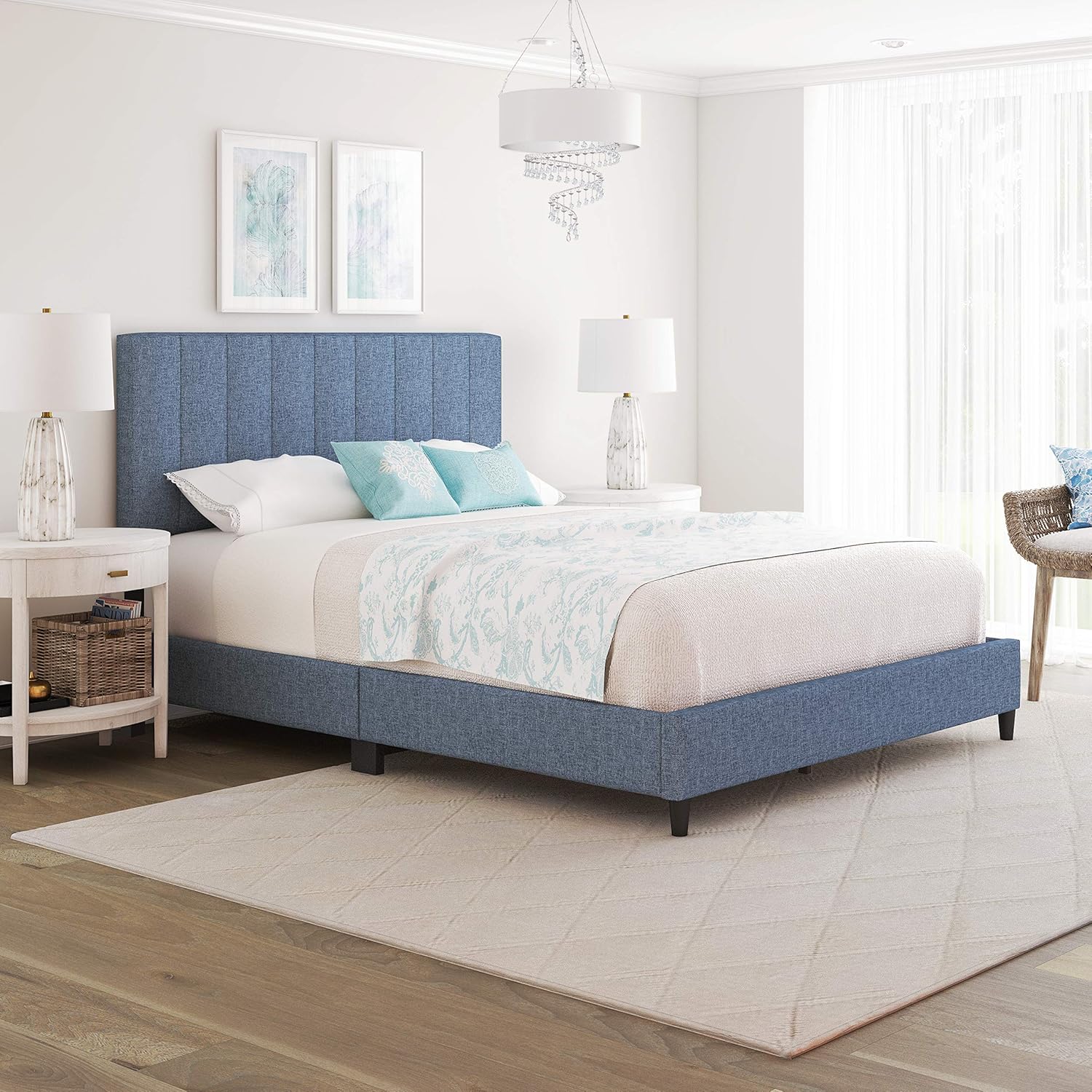 Boyd Sleep Marco de cama Leah, King, color azul