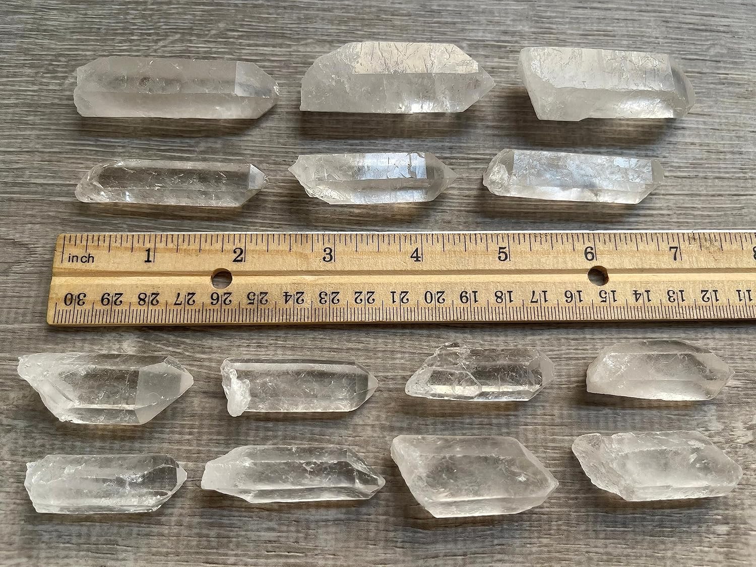 GAF TREASURES Puntos de cuarzo transparente al por mayor, puntos de cuarzo transparente natural, cristales curativos de puntos de cuarzo