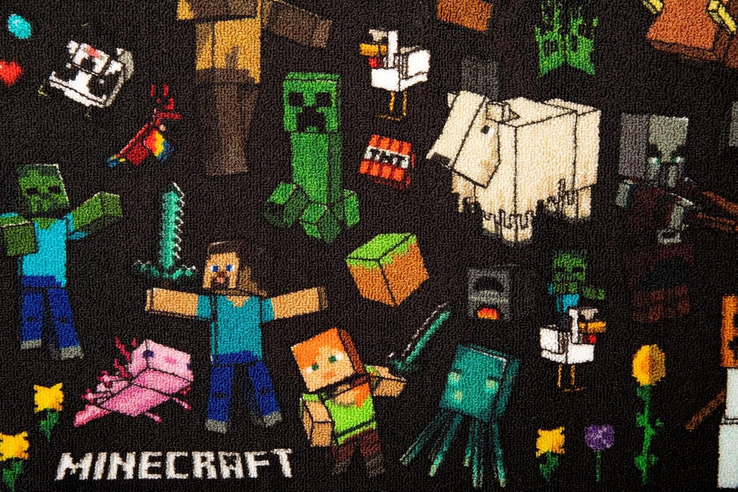 Minecraft Mob – Alfombra de área estampada  Tapete de interior, alfombras decorativas para sala de estar y dormitorio, decoración del hogar para