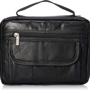 B&F Embassy – Funda para Biblia de piel auténtica, color negro B&F Embassy – Funda para Biblia de piel auténtica, color negro