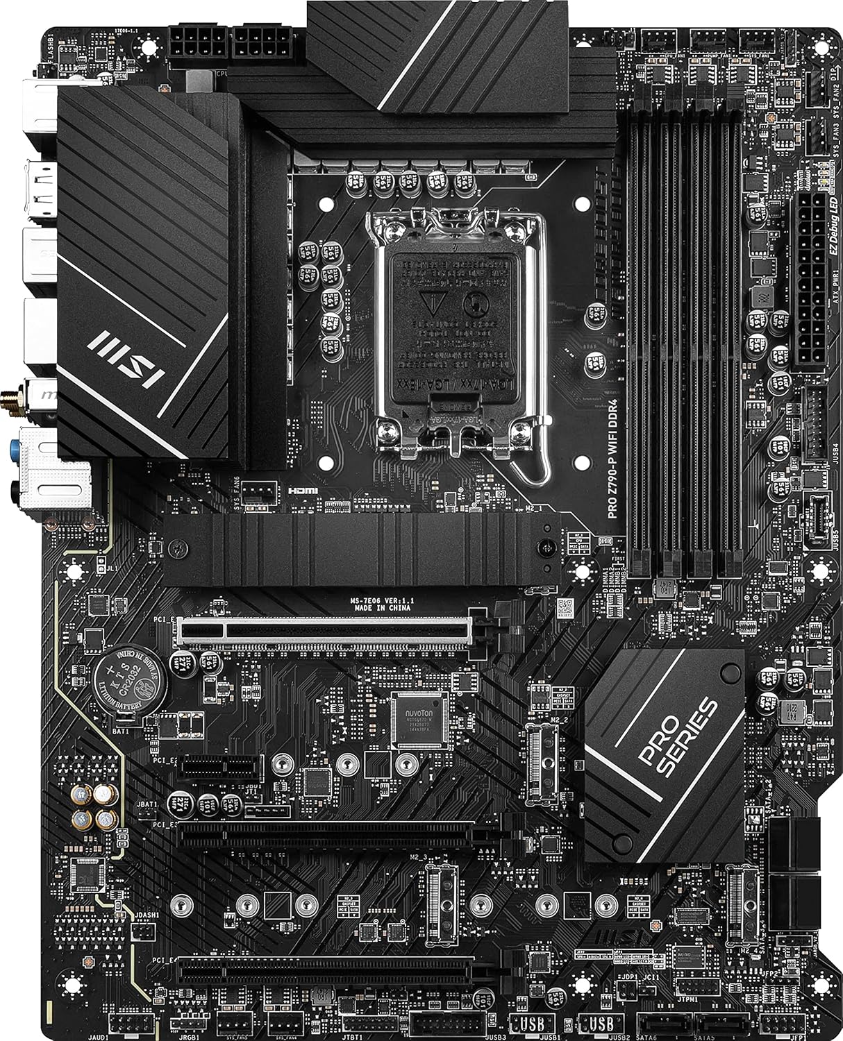 MSI PRO Z790-P WiFi DDR4 ProSeries Placa base (compatible con procesadores Intel de 121314 generación, LGA 1700, DDR4, PCIe 5.0, M.2, LAN de