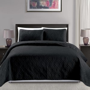 Mk Collection – Colcha de cama con diseño de diamante en relieve Mk Collection – Colcha de cama con diseño de diamante en relieve