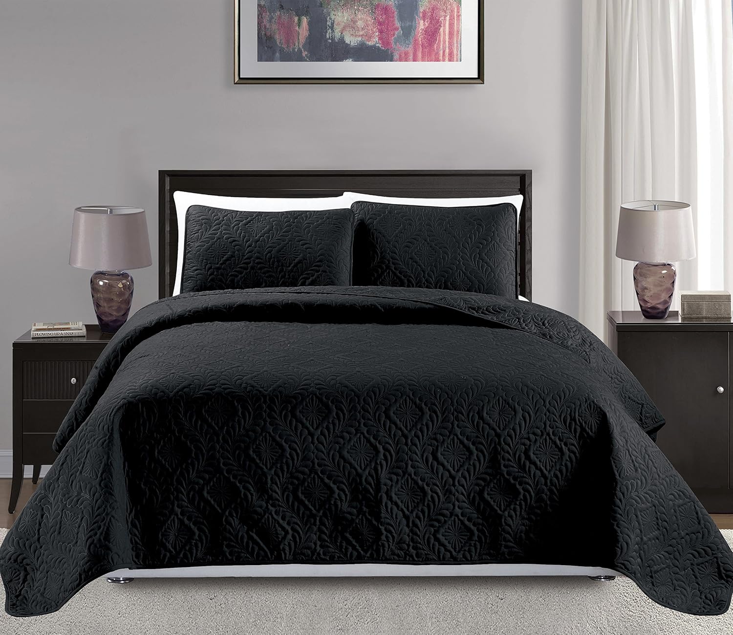 Mk Collection – Colcha de cama con diseño de diamante en relieve