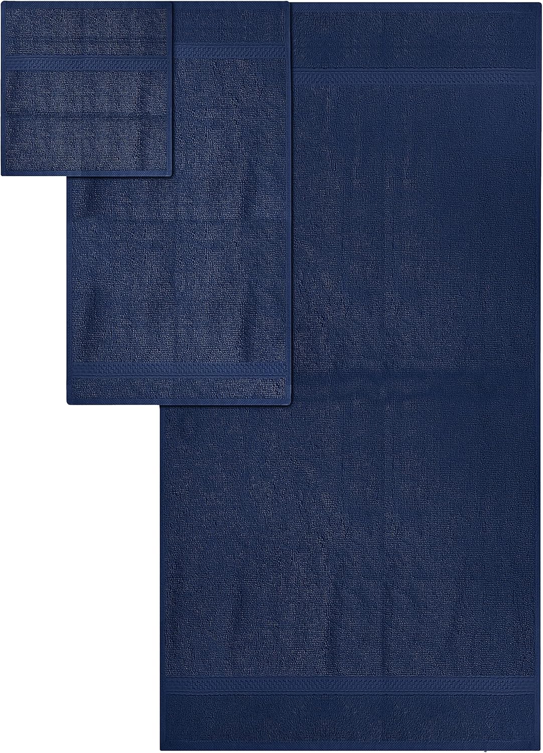 Utopia Towels – Juego de toallas de 8piezas, 2toallas de baño, 2toallas de mano y 4 para la cara, 100% algodón hilado en anillo, 600GSM,