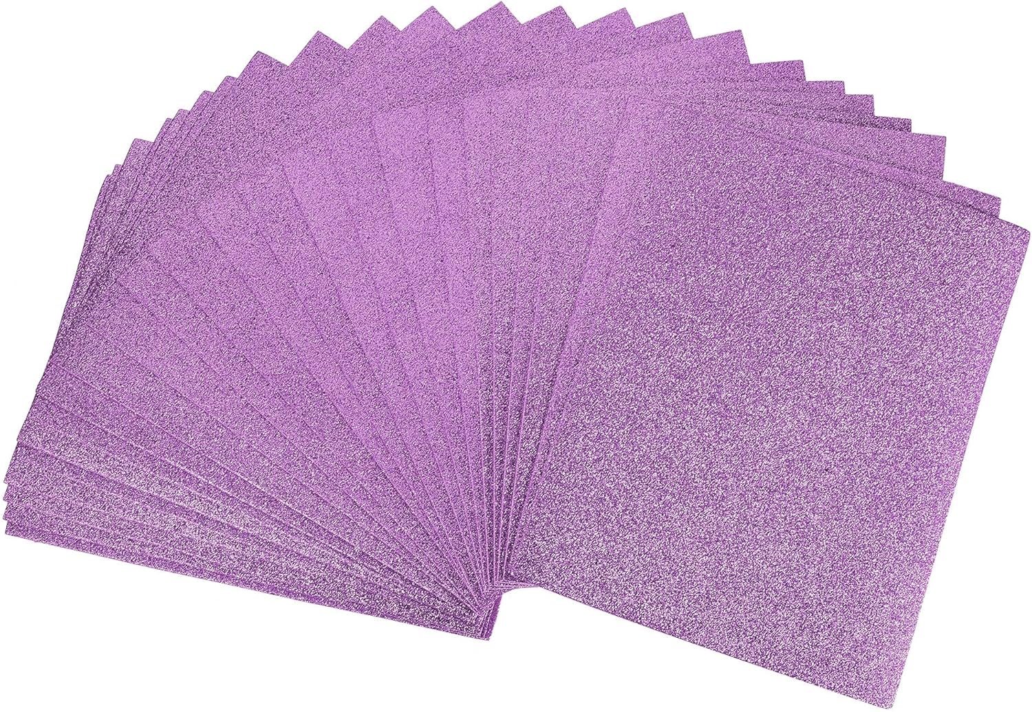 uxcell Hojas de espuma EVA con purpurina púrpura oscuro, 11 x 8 pulgadas, 0.079 in de grosor para manualidades, proyectos de bricolaje, 24 unidades