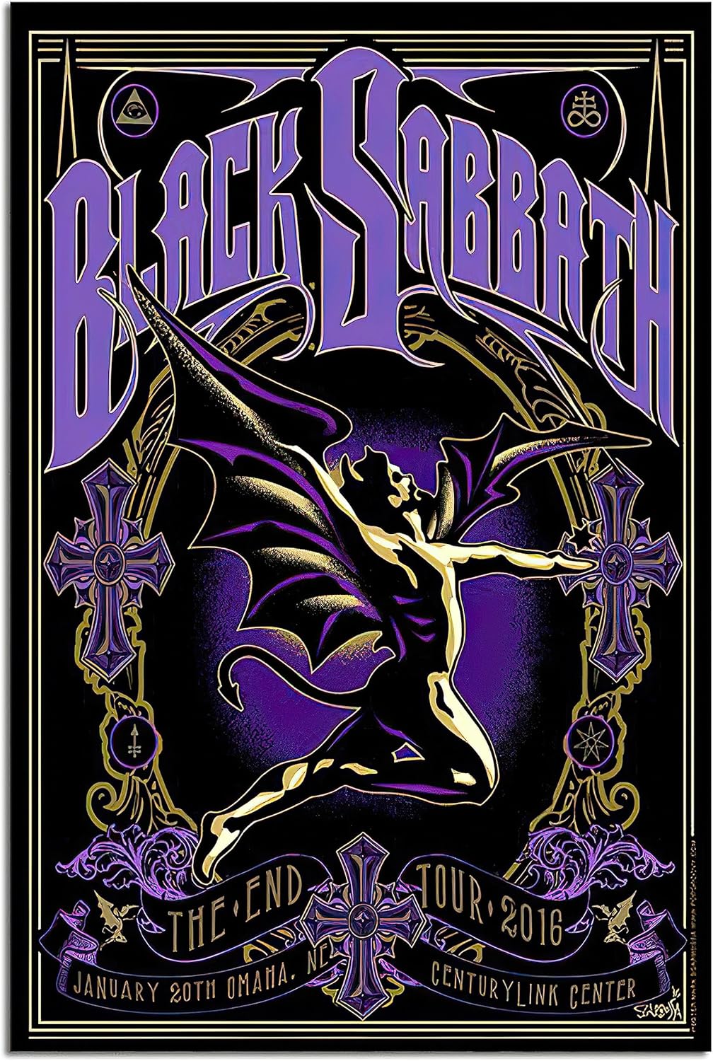 Uozylo Black Band Sabbath Poster Fairies Wear Boots 2016 – Lienzo decorativo de pared para decoración de sala de estar, 12 x 18 pulgadas, sin marco