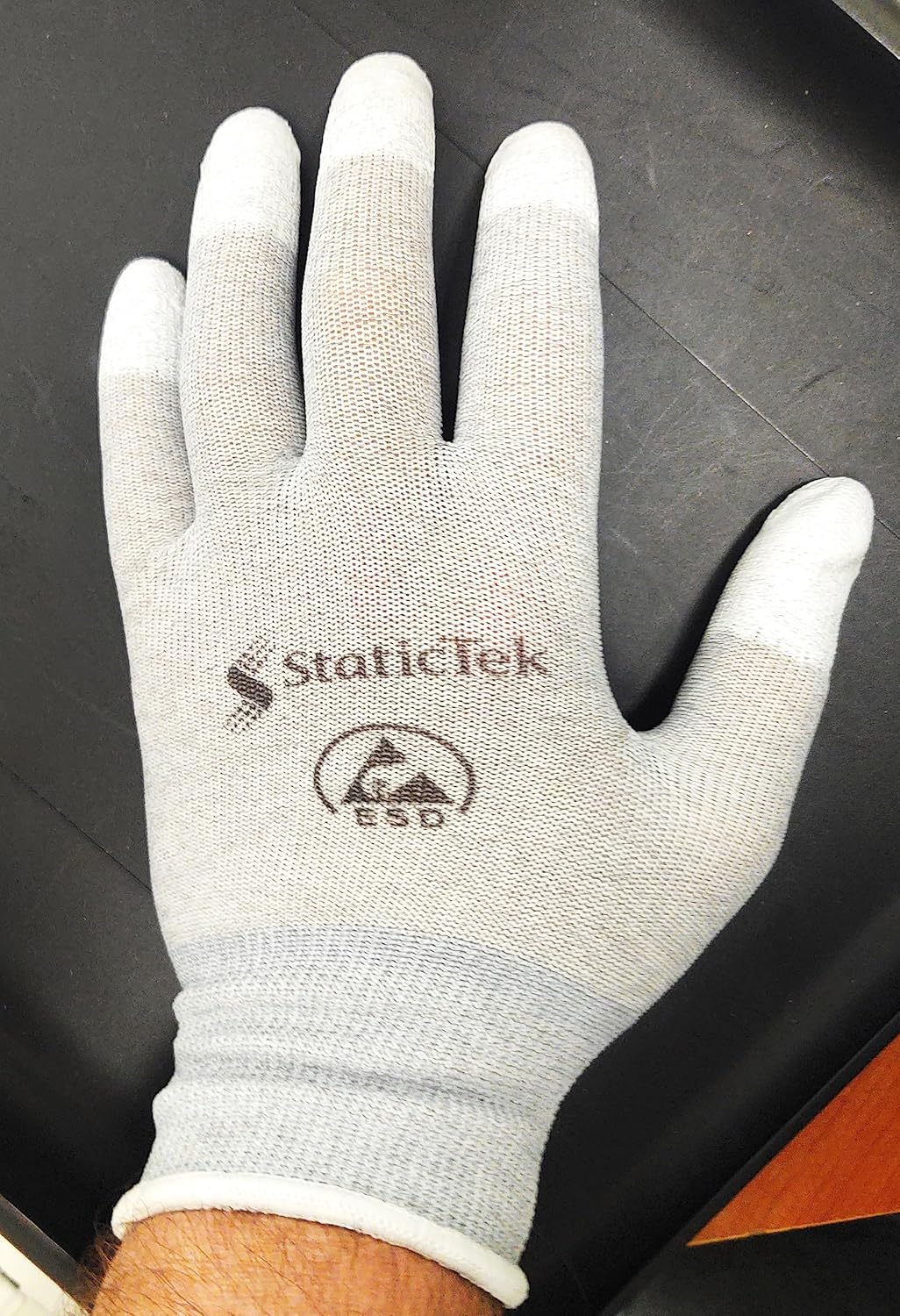 ESD Anti-Static Gloves – 12 Pairs Conductive Carbon Fabric Palm Coating Gloves for Safe Handling Work Gloves