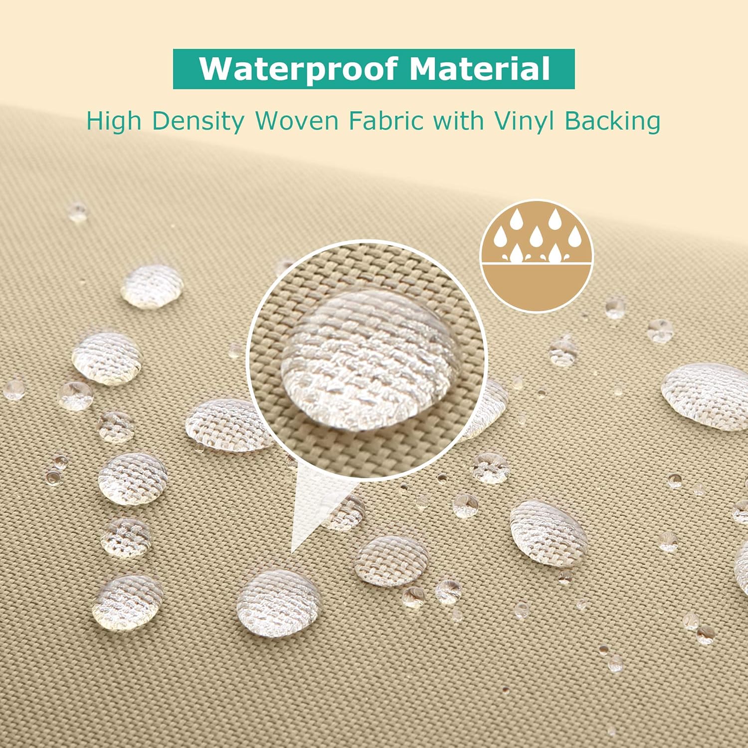 SunPatio Funda cuadrada para fogata de exterior de 42 pulgadas, funda impermeable para fogatamesa, funda resistente para muebles de patio,