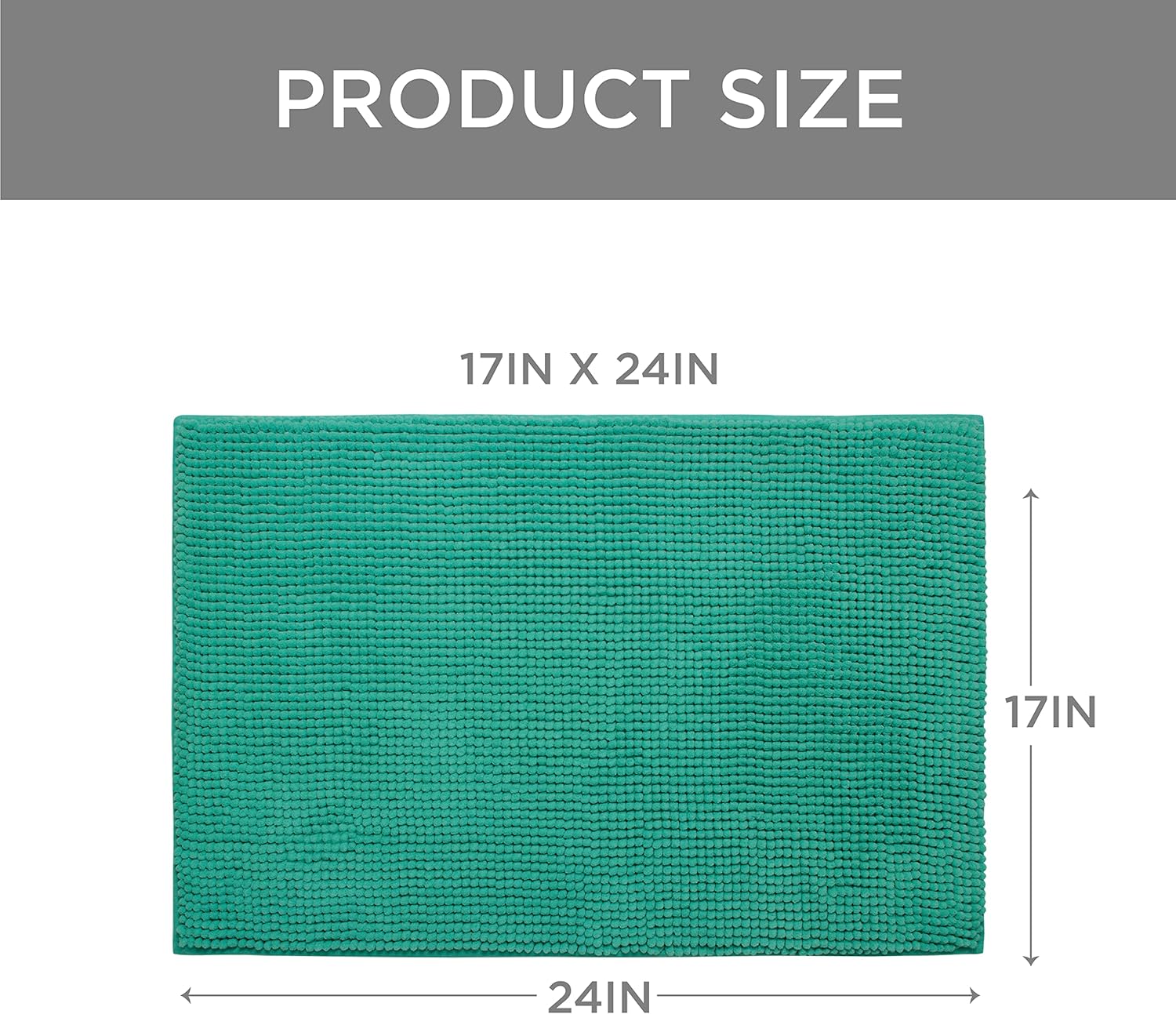 Bounce Comfort – Tapete de baño de felpilla de espuma viscoelástica con tecnología Bounce Comfort, 17 x 24 pulgadas, color azul marino