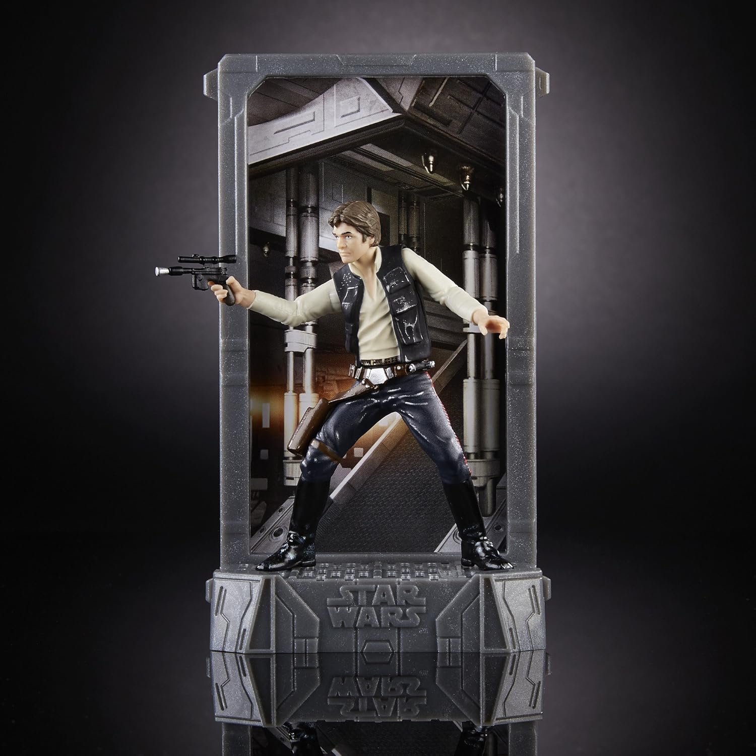 Star Wars Black Series figura de acción de titanio de Han Solo por el 40 aniversario