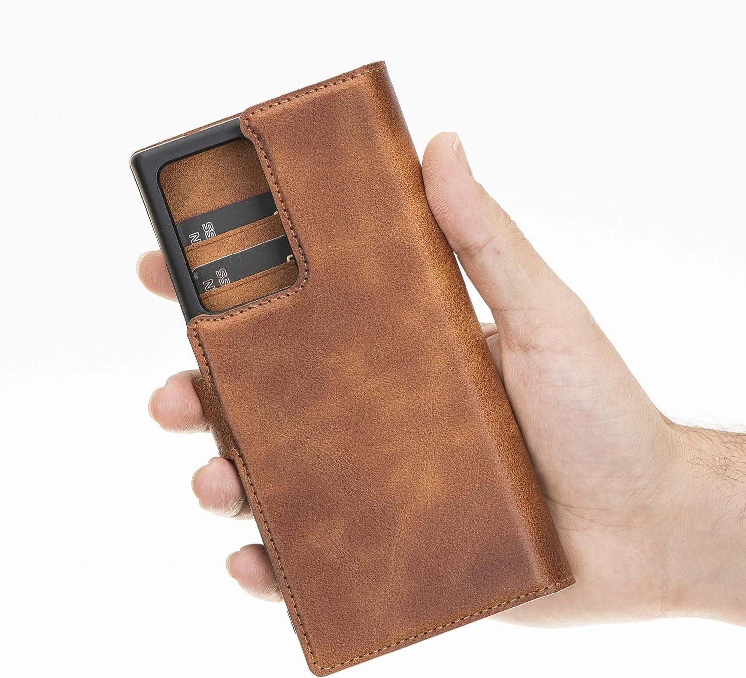Venito Florence – Funda de piel tipo cartera compatible con Samsung Galaxy Note 20 Ultra (6.9 pulgadas), extra segura con bloqueo RFID, cartera